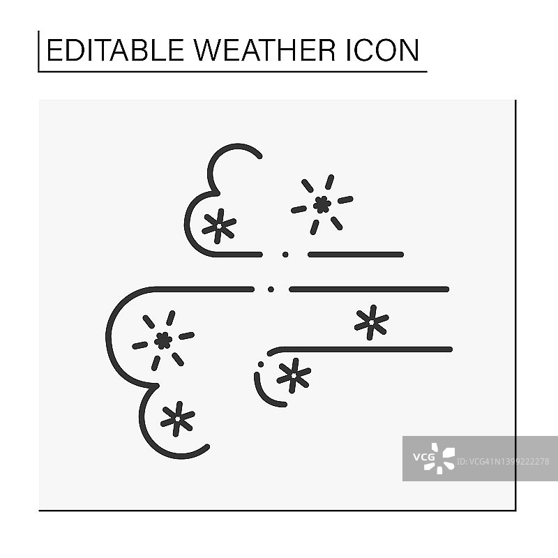 寒风线性图标图片素材