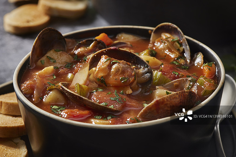 曼哈顿蛤蜊浓汤图片素材