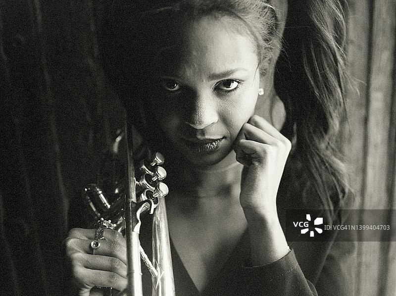 女小号手图片素材