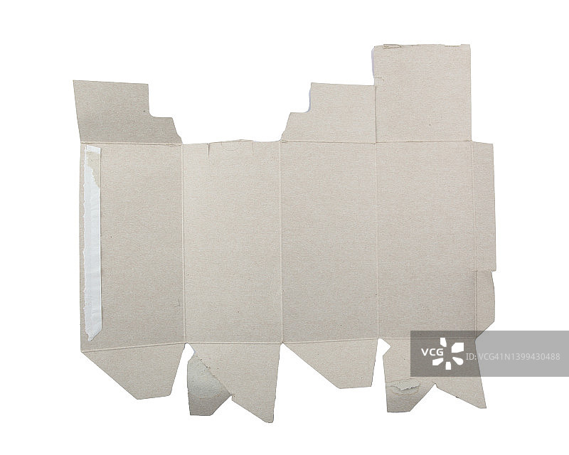 白色背景上的空纸板箱图片素材