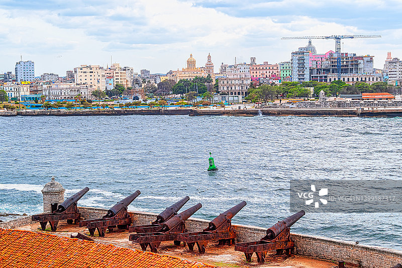 哈瓦那城市风貌和天际线图片素材