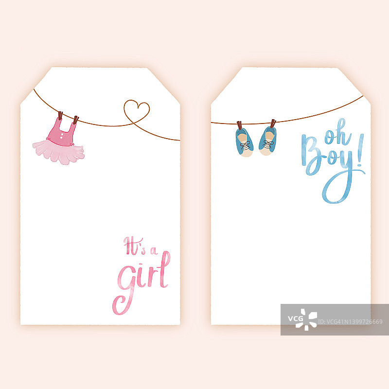 迎婴派对卡片标签图片素材