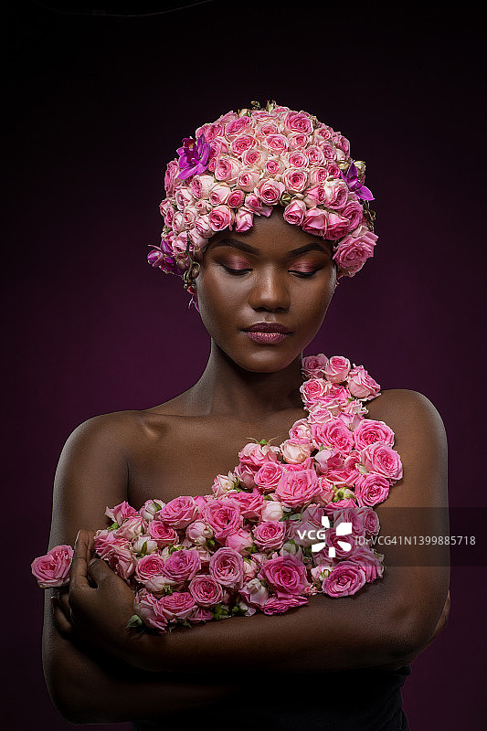 粉色非洲皇后花图片素材