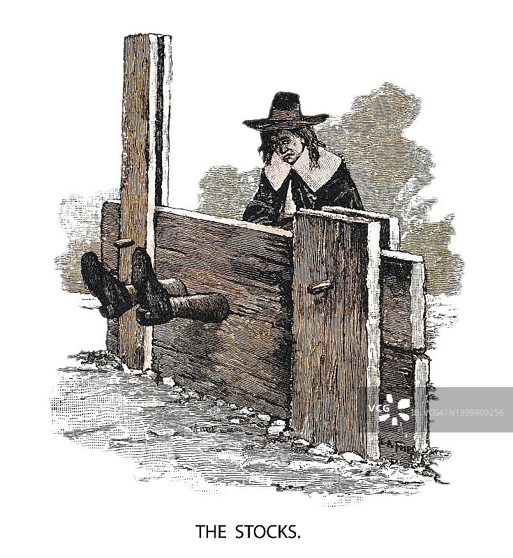 斯托克斯的古老雕刻插图图片素材