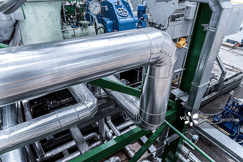 工业区的钢管道图片素材