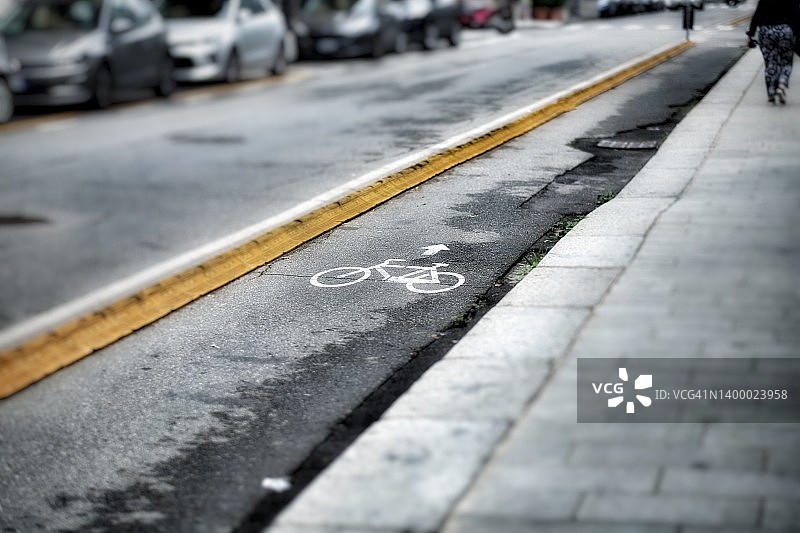 自行车道路线车道图片素材