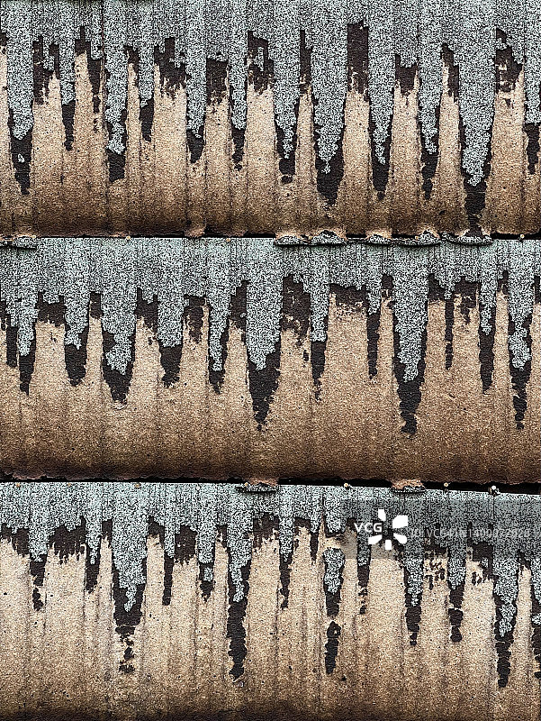 俄勒冈州化石镇，侵蚀的木瓦外墙图片素材