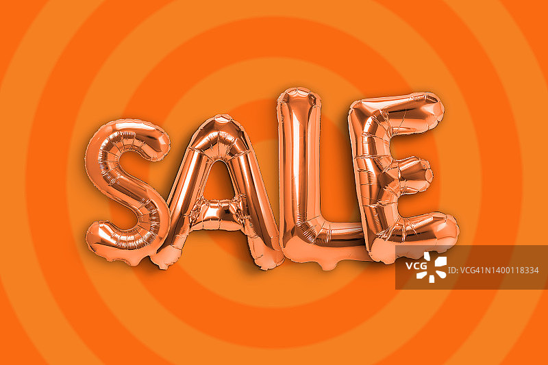 箔气球橙色大促销图片素材