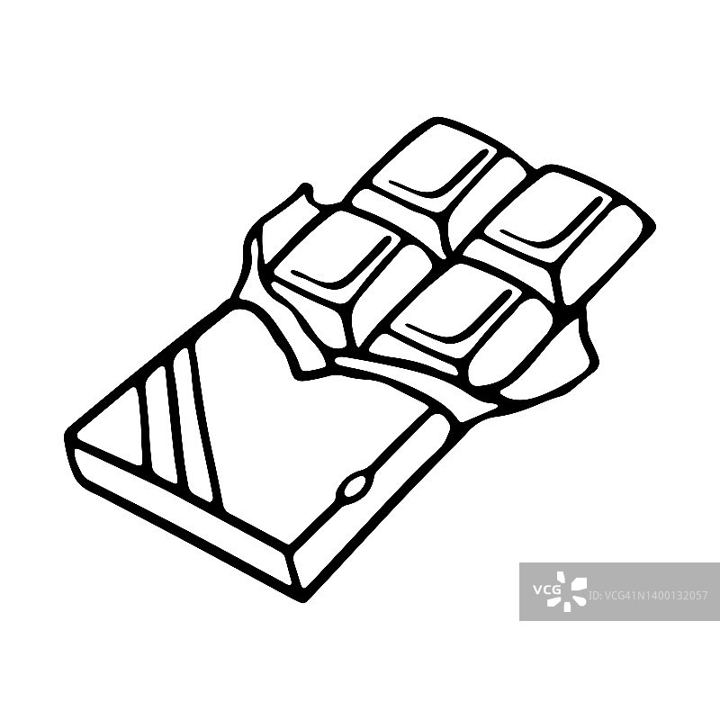 巧克力棒轮廓矢量图图片素材