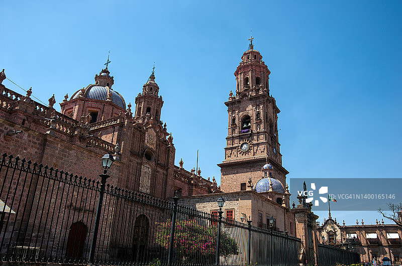 莫雷利亚主教座堂，墨西哥米却肯州莫雷利亚图片素材