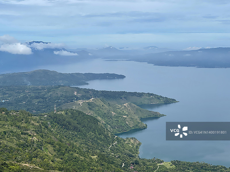 苏门答腊岛北部多巴火山图片素材