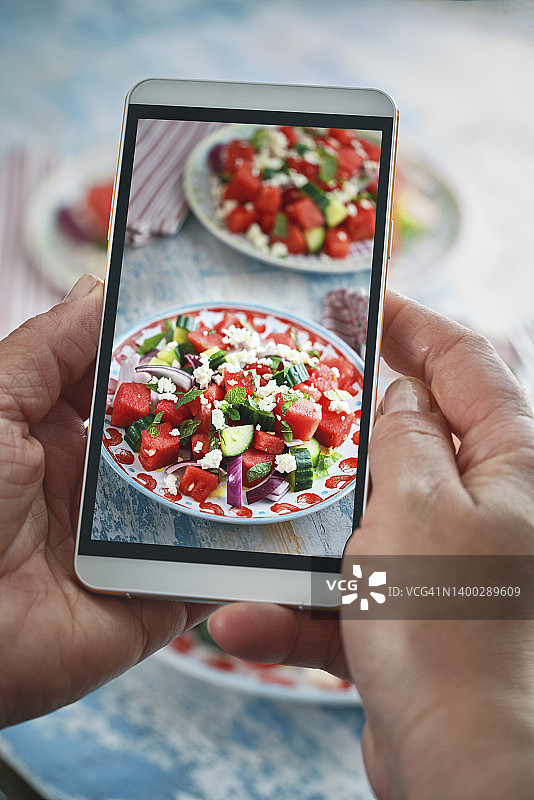 西瓜黄瓜沙拉图片素材