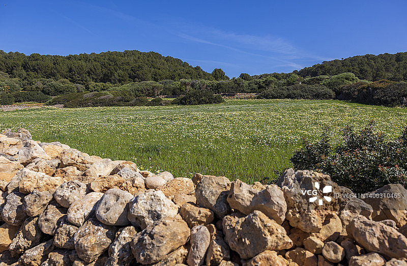 地中海岩石墙图片素材
