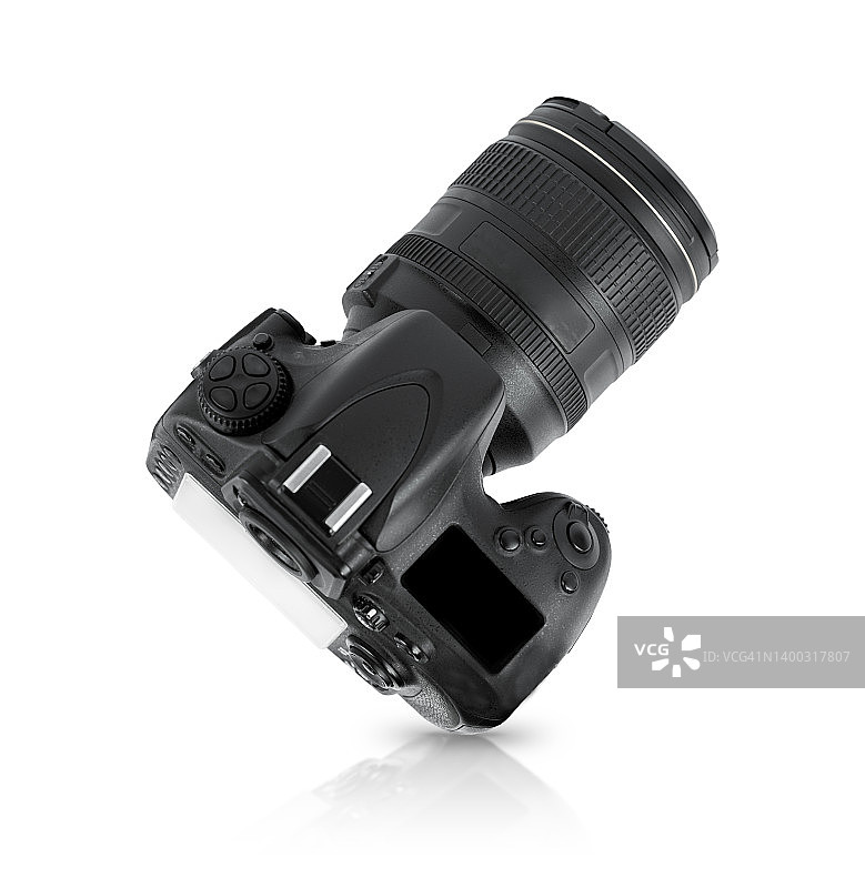 带反射的白色背景相机图片素材