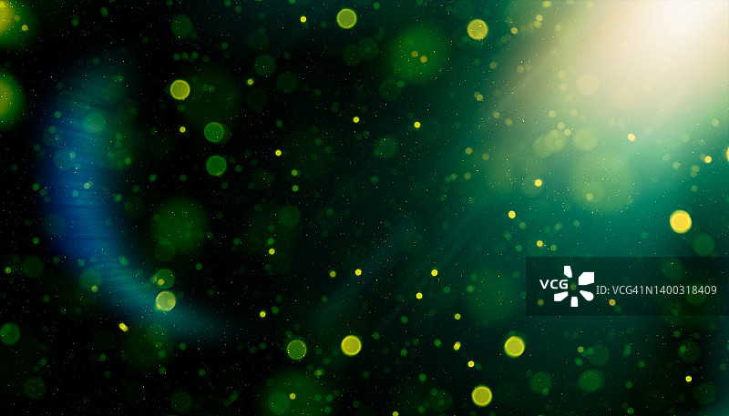 散焦的绿色灯光背景图片素材