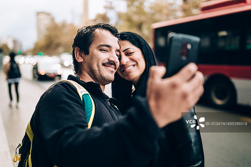 情侣自拍图片素材