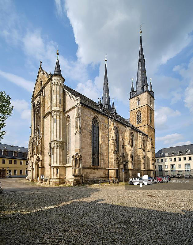 德国图林根州萨尔费尔德约翰尼斯教堂图片素材