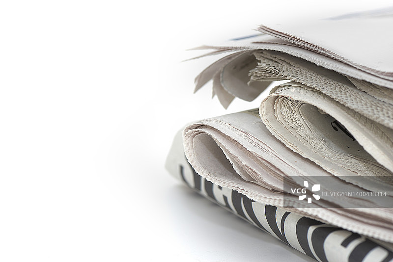 一堆折叠的报纸图片素材