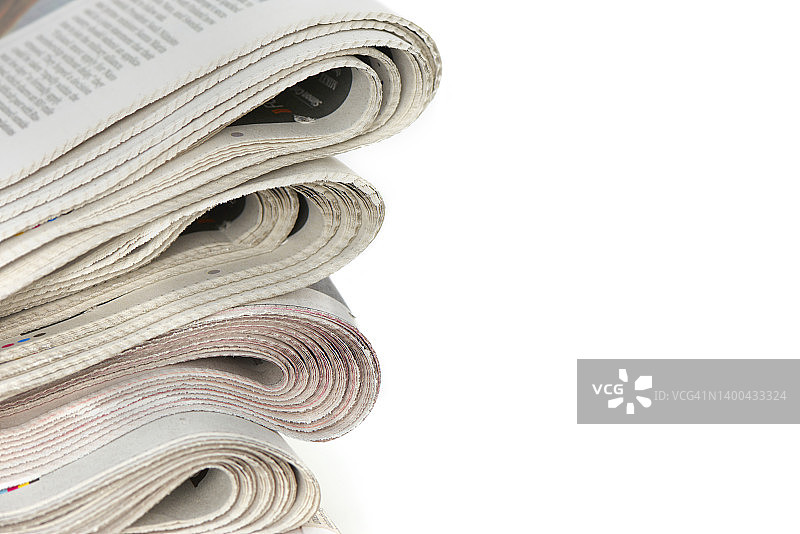 叠好的报纸堆图片素材