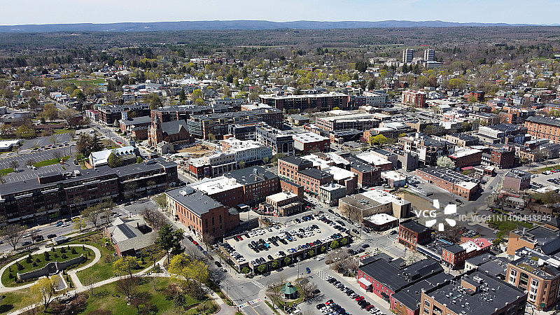 纽约州萨拉托加斯普林斯鸟瞰图片素材