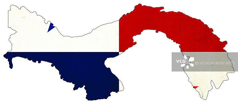 带有巴拿马国旗和纹理的巴拿马地图图片素材