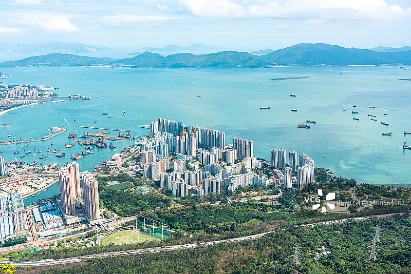 香港屯门区青山景色图片素材