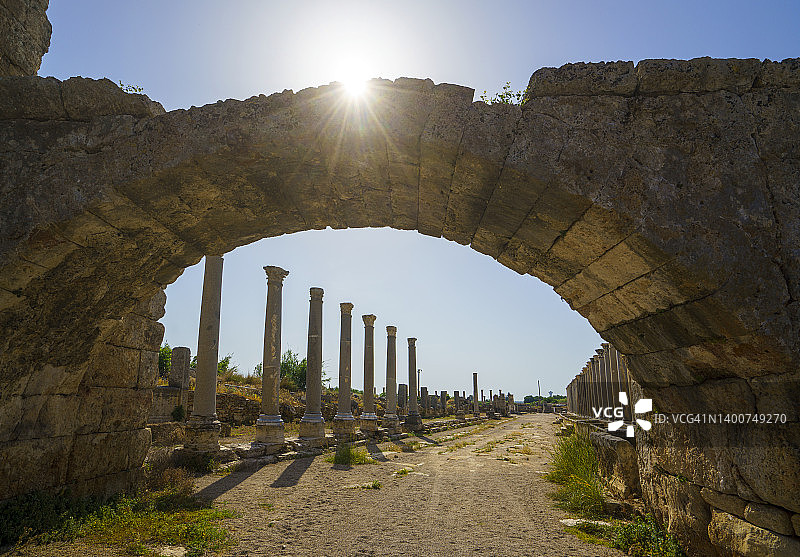 安塔利亚的古城佩尔盖遗址图片素材