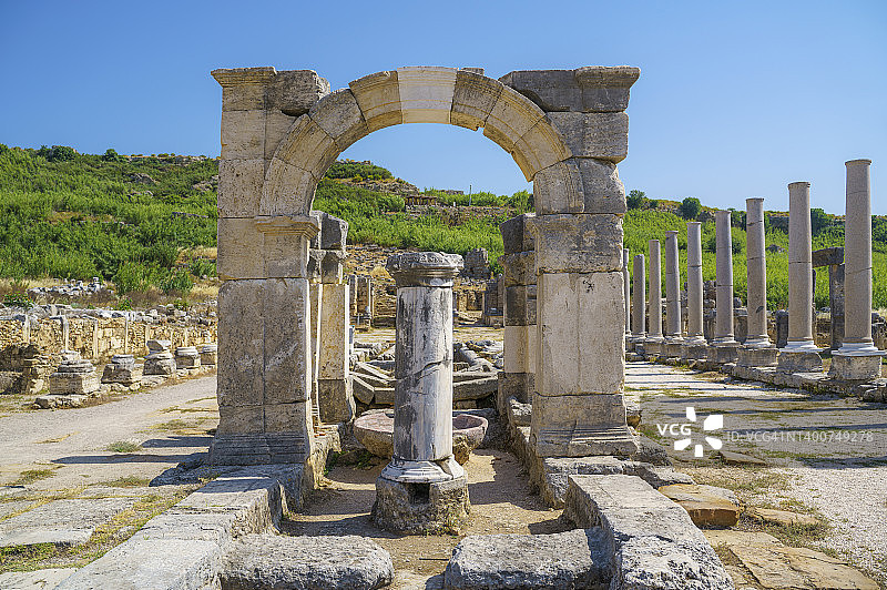 安塔利亚的古城佩尔盖遗址图片素材