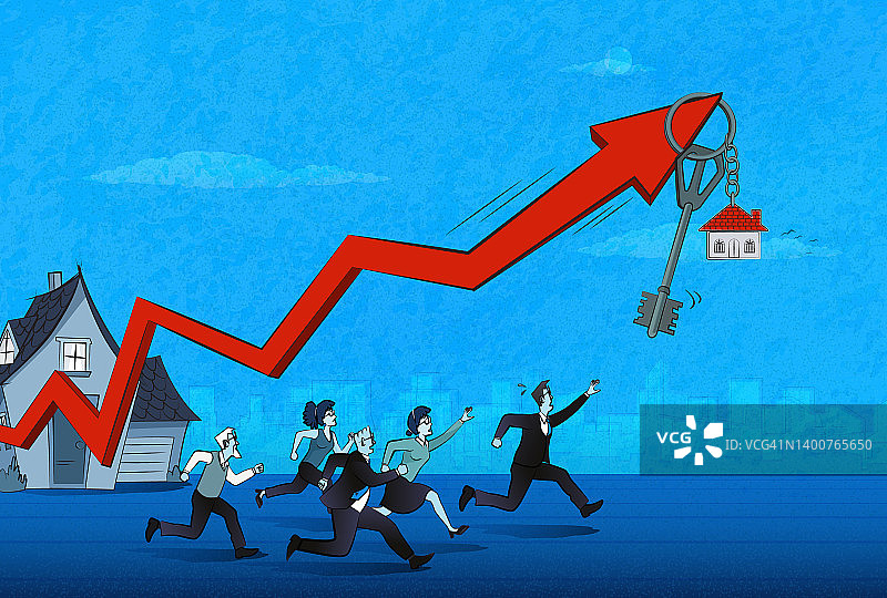 房价上涨图片素材