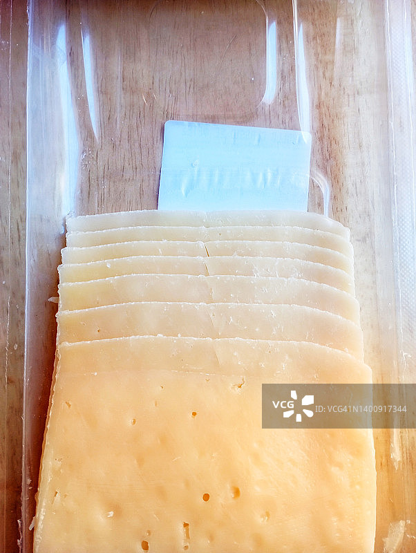 打开的奶酪片包装图片素材