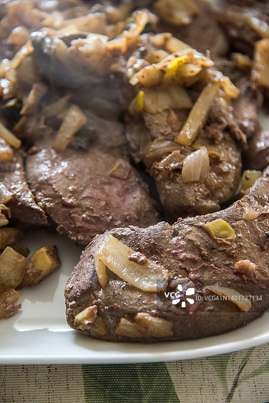 洋葱炒自制猪肝图片素材