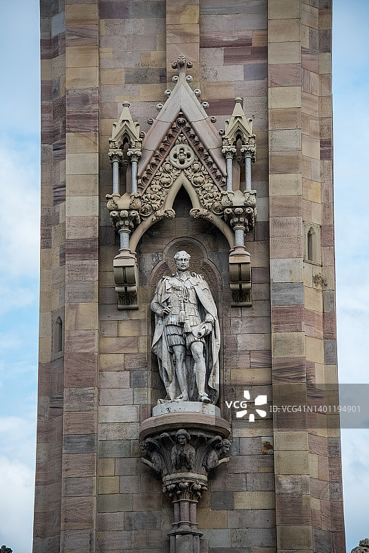 艾伯特纪念钟上的阿尔伯特王子雕像图片素材