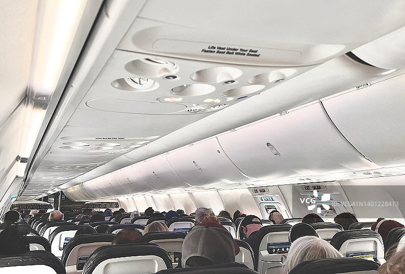 飞机内部纵览图片素材