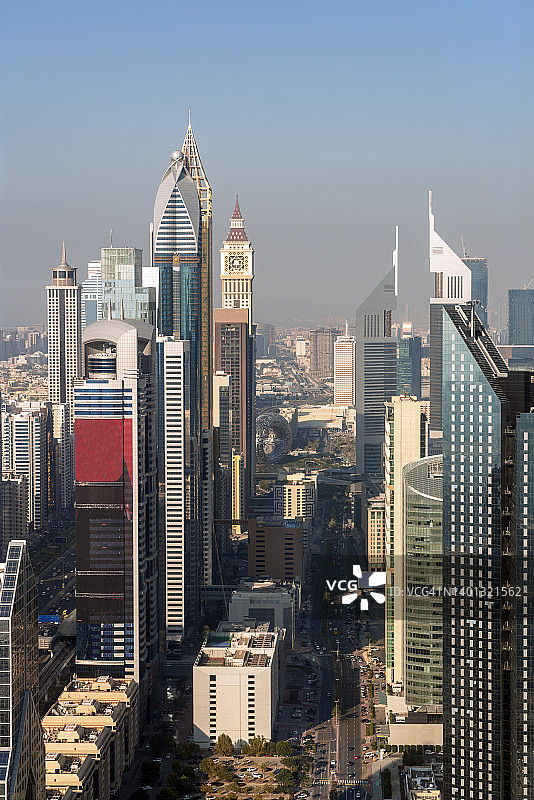 阿拉伯联合酋长国迪拜市中心高层摩天大楼景观图片素材