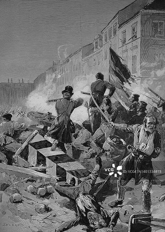 1848年3月18日柏林战役图片素材