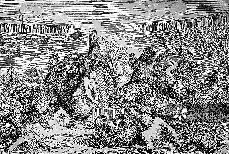 罗马帝国对基督徒的迫害历史图片素材