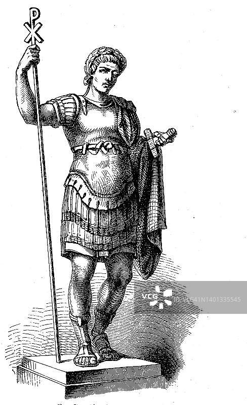 君士坦丁大帝：弗拉维·瓦莱里·奥勒里乌斯·君士坦丁图片素材