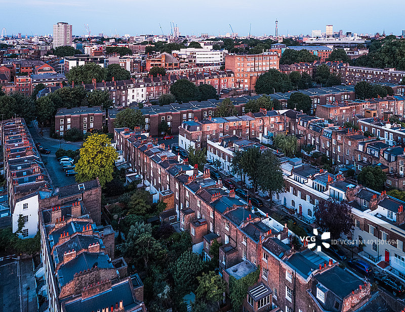 伦敦住宅鸟瞰图图片素材
