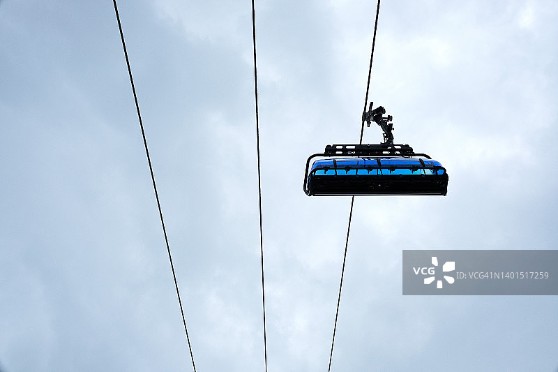 滑雪缆车和电缆图片素材