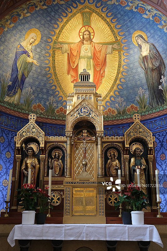 萨梅丹的圣心教堂图片素材