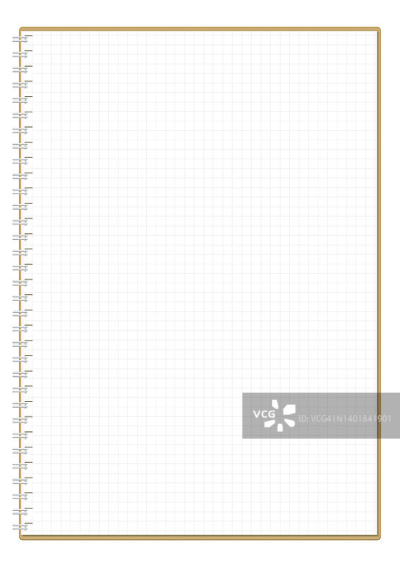 A4竖版方格笔记本插画图片素材