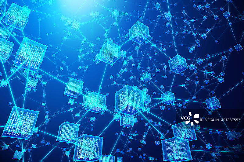 抽象区块链背景图片素材