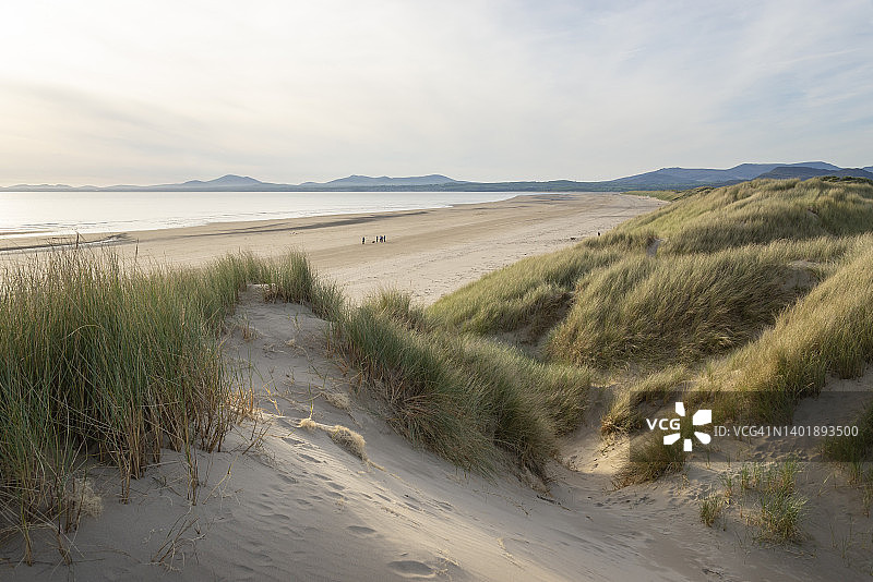 哈莱赫海滩，圭内斯，北威尔士图片素材
