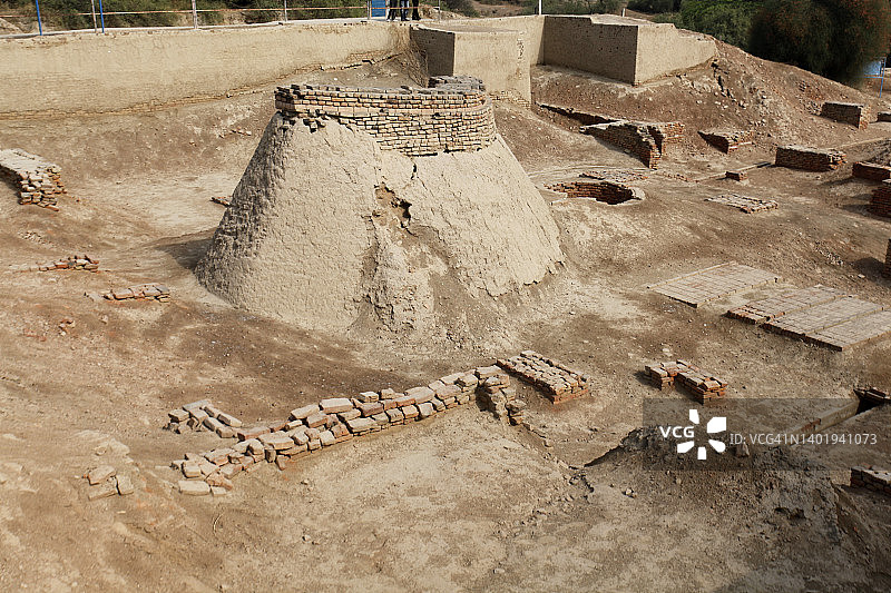 巴基斯坦旁遮普省印度河流域文明哈拉帕考古遗址图片素材