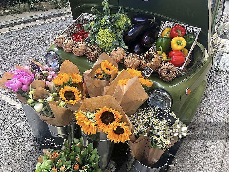 新鲜农产品和鲜花图片素材