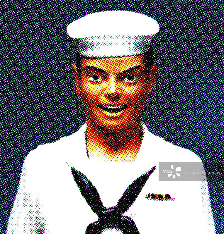 深色头发的水手图片素材