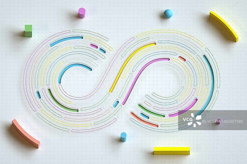 彩色无限符号图片素材