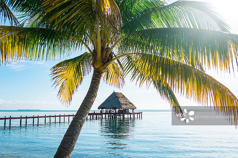 伯利兹热带海滩度假村图片素材