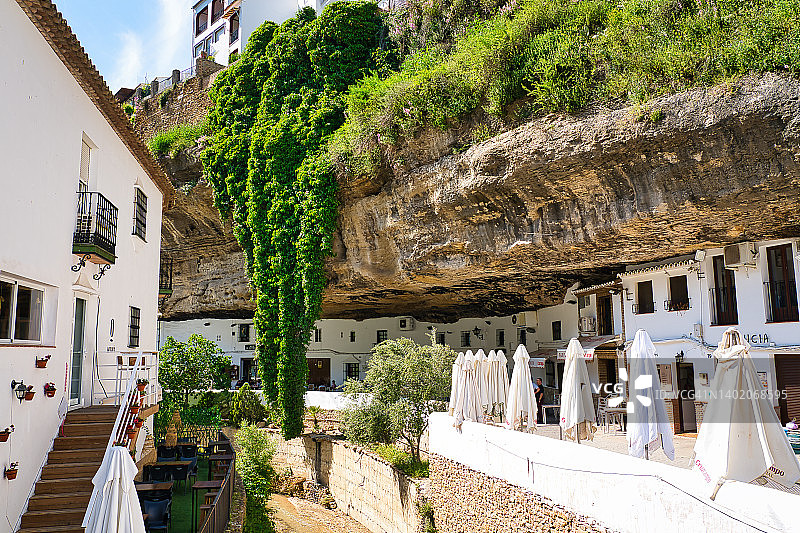 西班牙卡迪斯省塞特尼尔德拉斯博德加斯图片素材