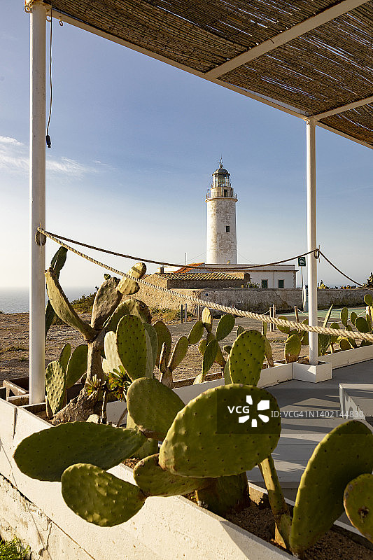 拉莫拉灯塔，福门特拉岛，西班牙图片素材